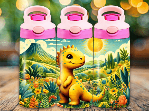 Download Cute Dinosaur Flip Top Kids Tumbler Wrap - Kids tumbler wrap Collection