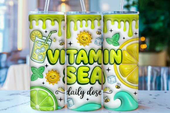 Download 3D Inflated Summer Tumbler Wrap PNG - Premium Resources