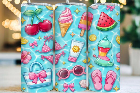 Download Hello Summer Tumbler Wrap PNG - Summer tumbler Collection