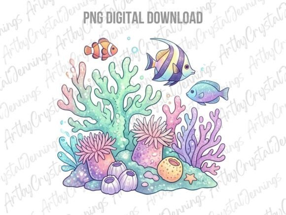 Download Pastel Coral Reef Ocean Life PNG - Ocean life Collection