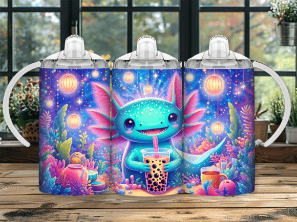 Download Boba Axolotl Sippy Cup Kids Tumbler Wrap - Kids tumbler wrap Collection